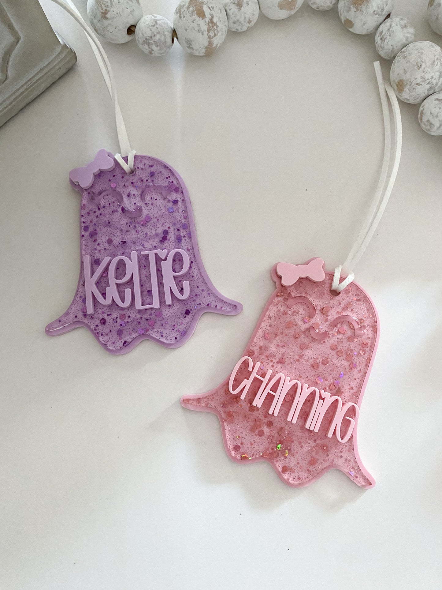 Glitter Ghost Halloween Tag