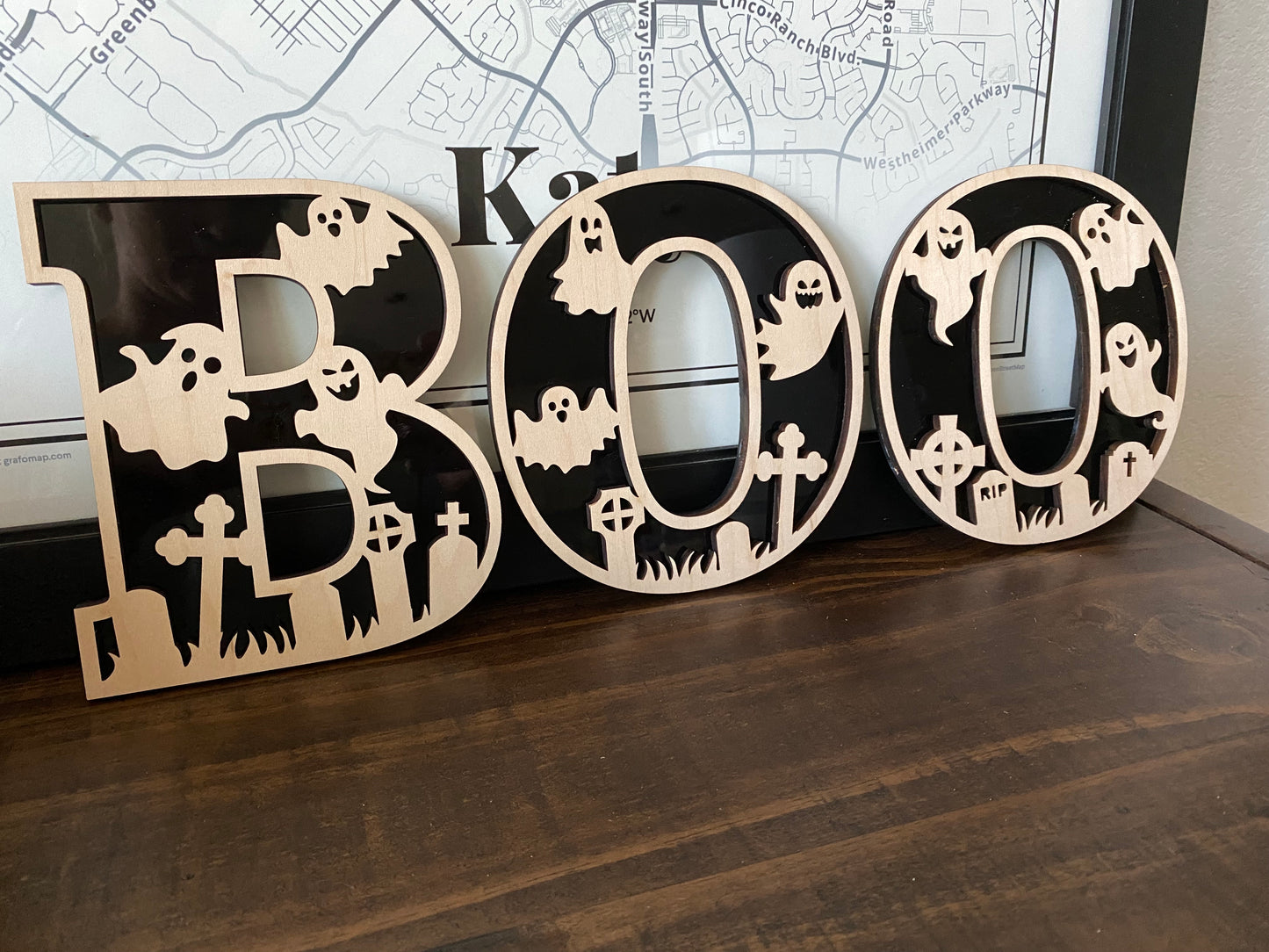 BOO decor letters