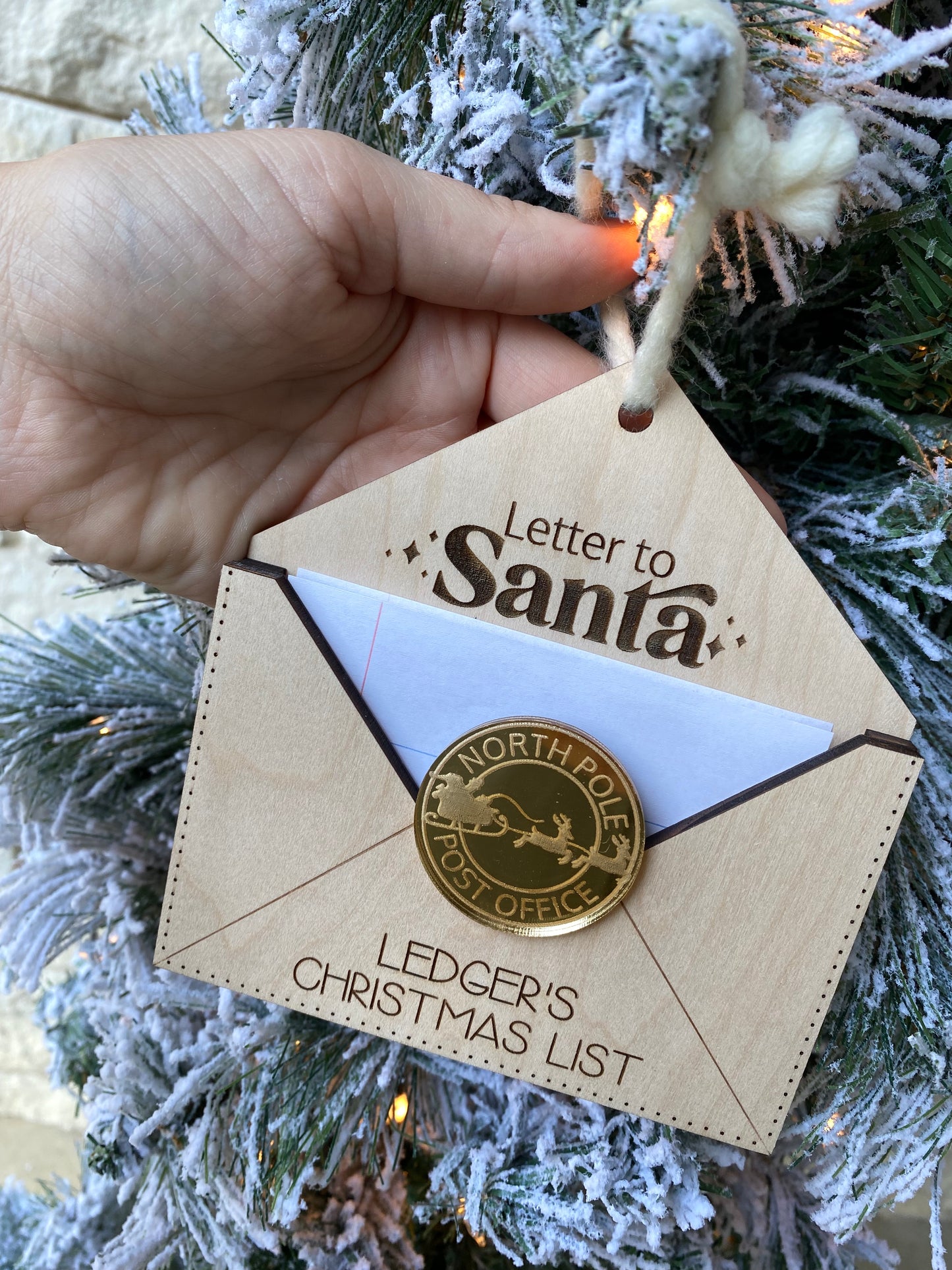 Christmas Santa Letter Ornament