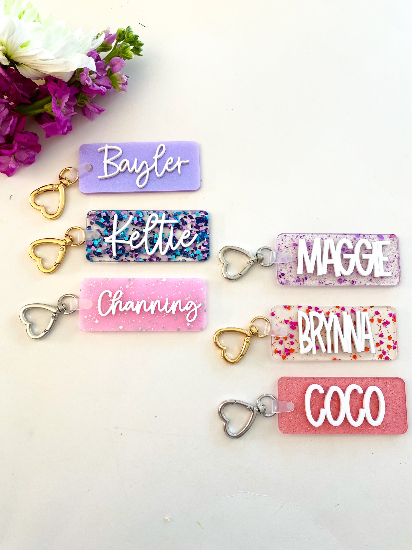 Colorful Acrylic Name Keychain