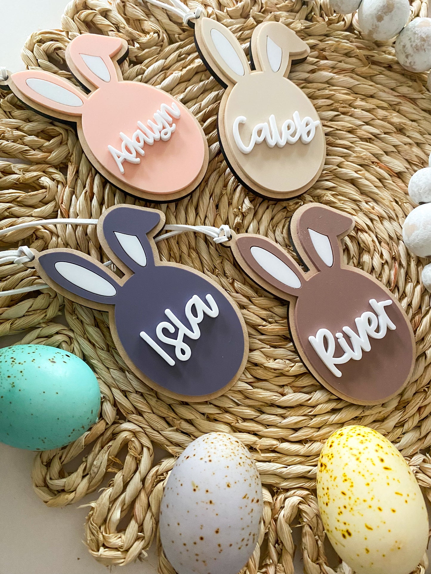 Custom Easter Bunny Ear Egg Tag