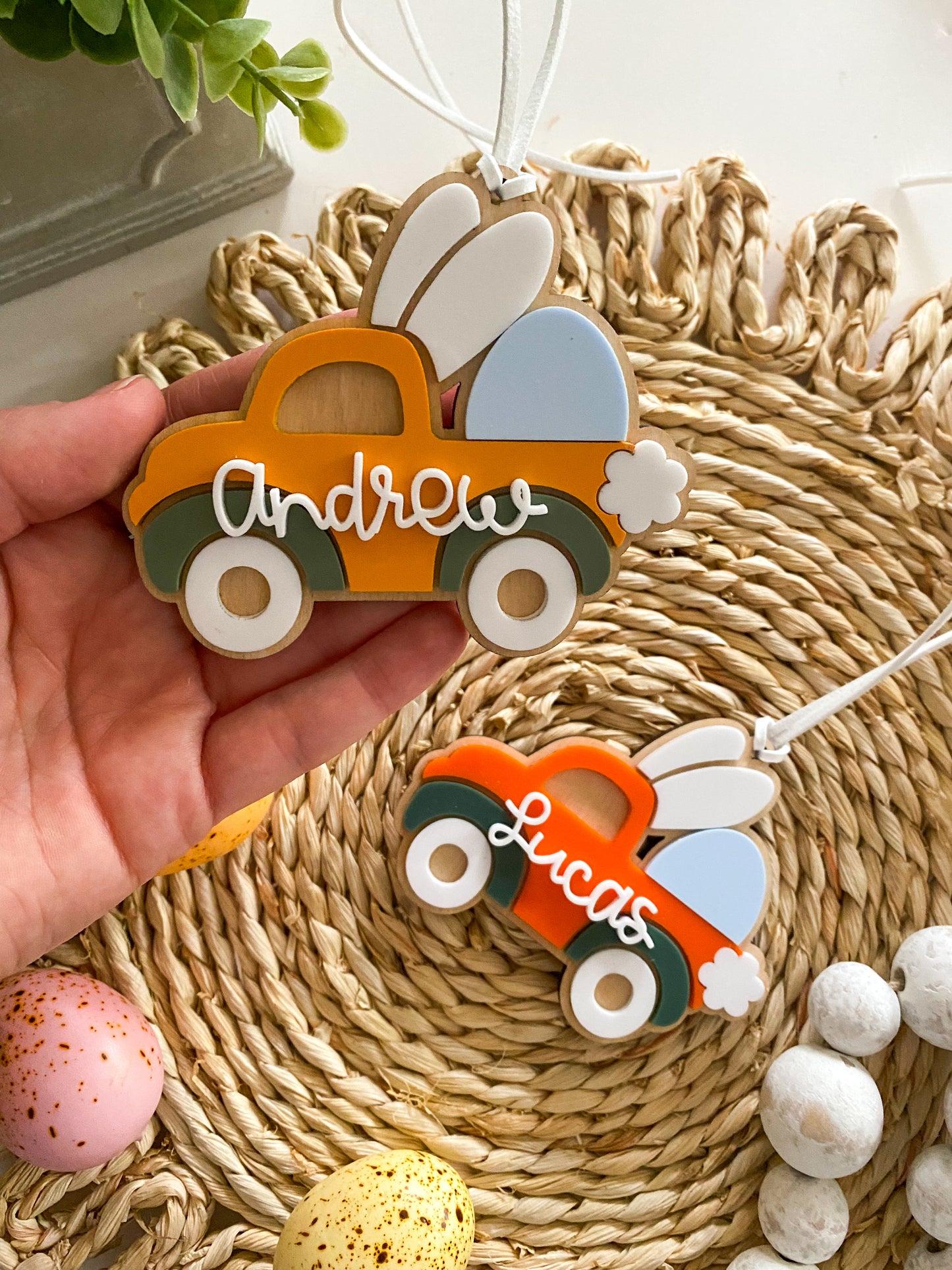 Custom Carrot Truck Easter Tag