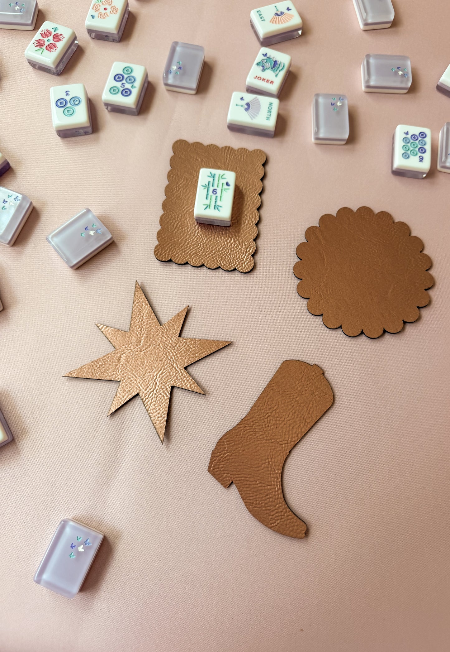 Leather Mahjong Tile Discard Mat