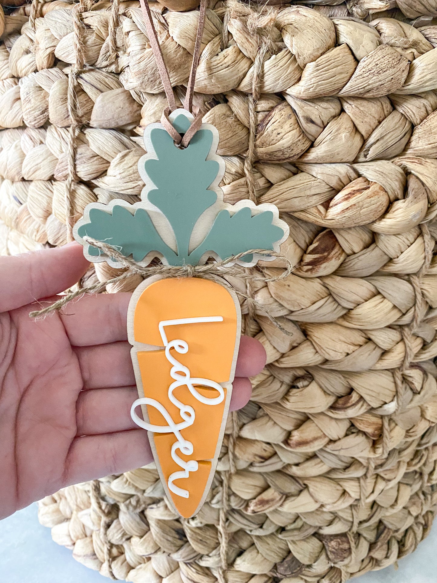 Easter Basket Carrot Tag