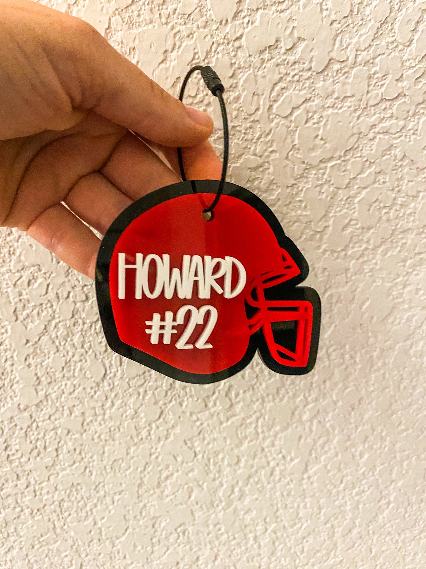 Football Helmet Name Keychains