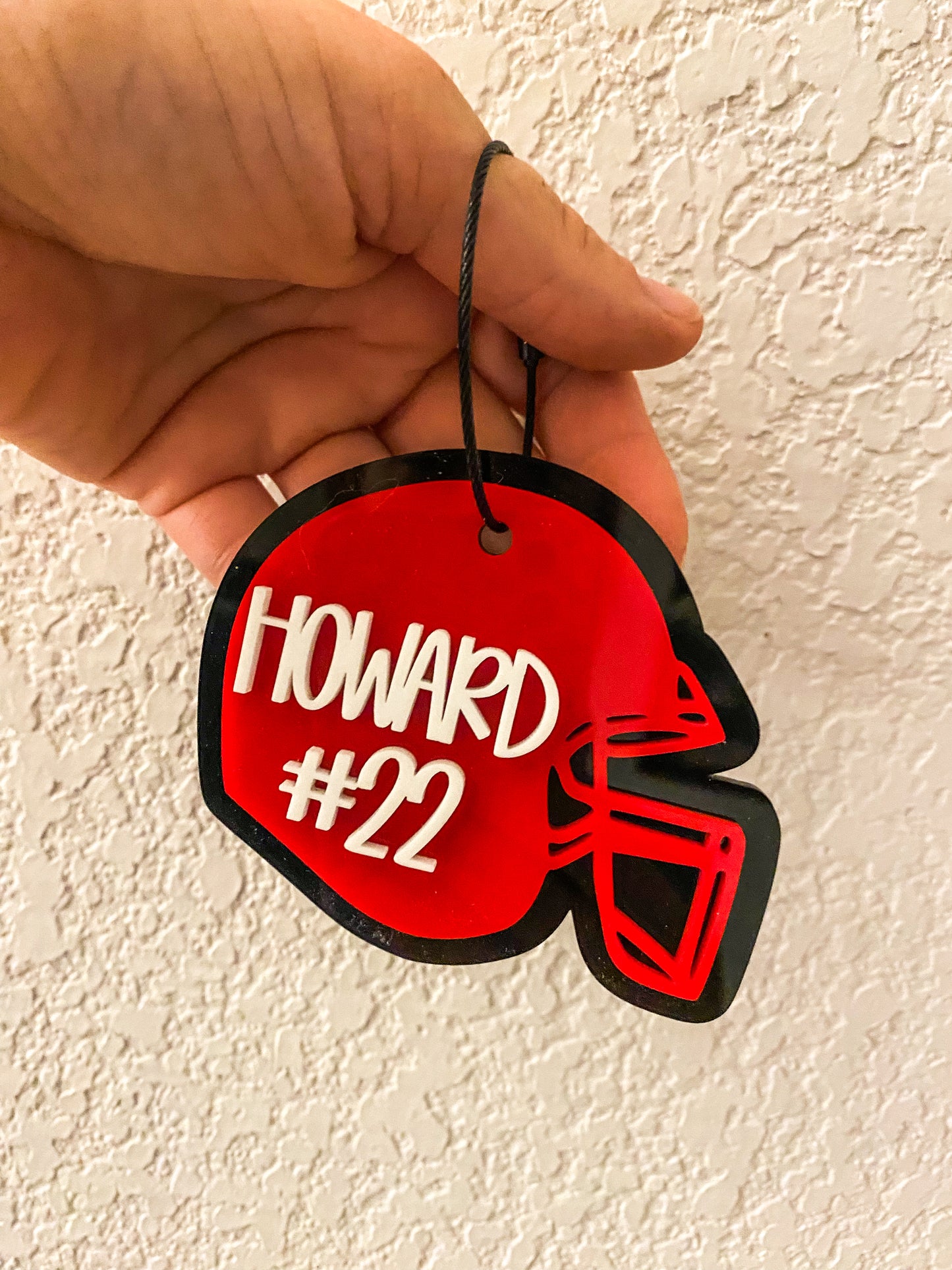 Football Helmet Name Keychains