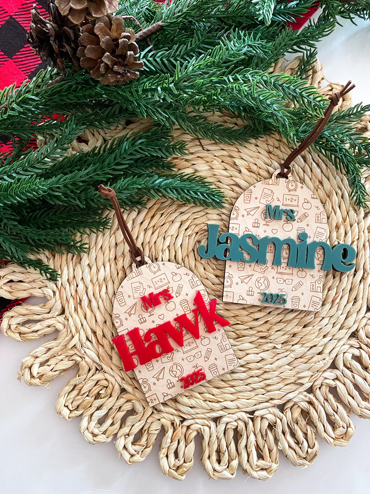 Personalized Teacher Ornament