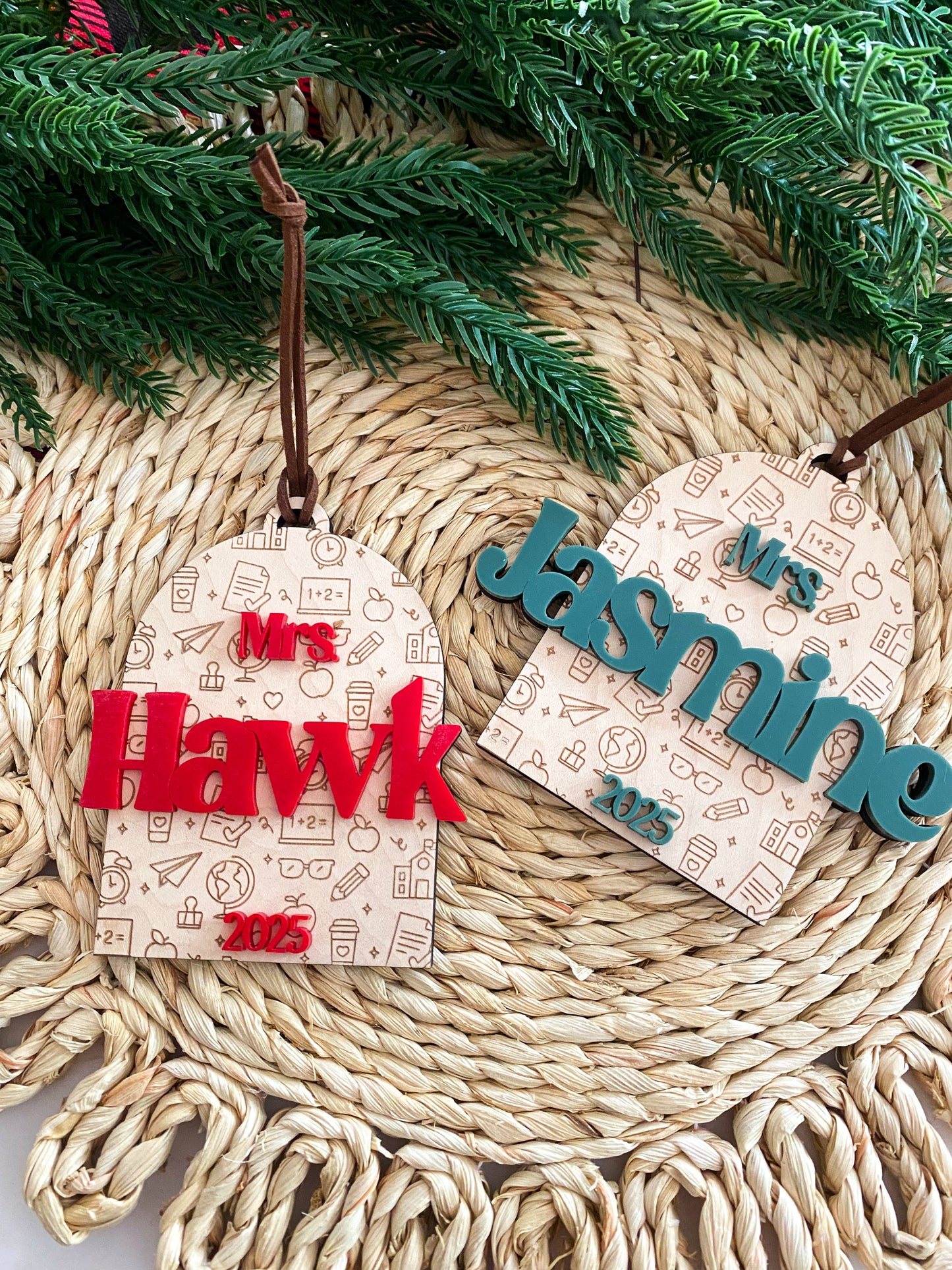 Personalized Teacher Ornament