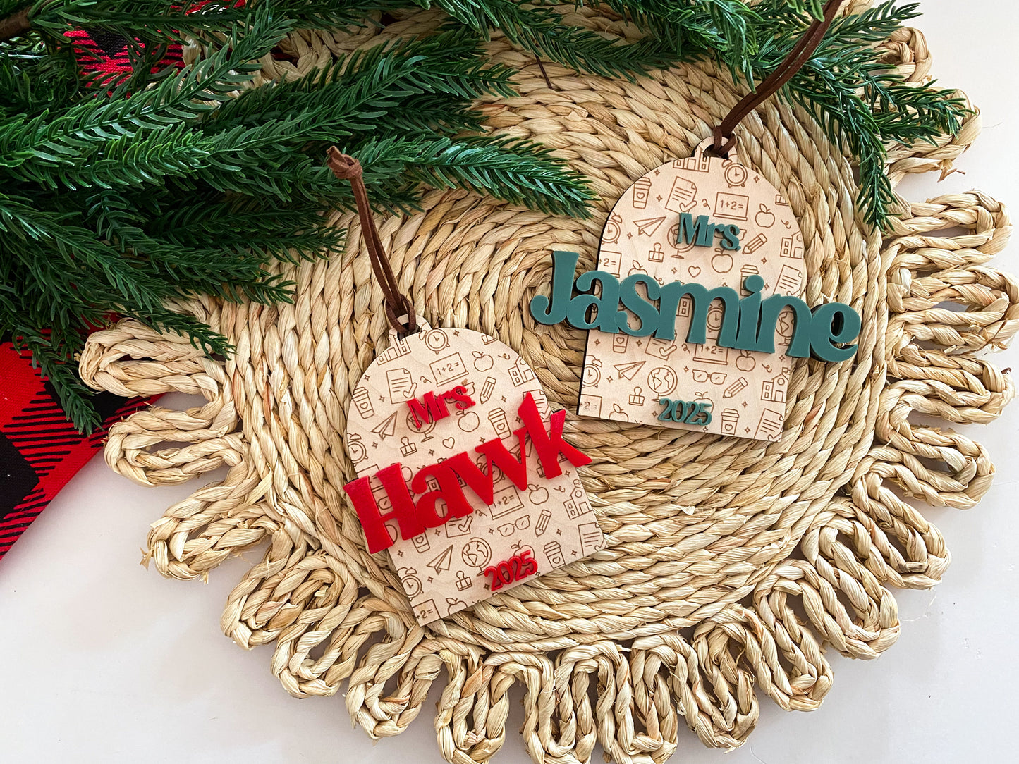 Personalized Teacher Ornament