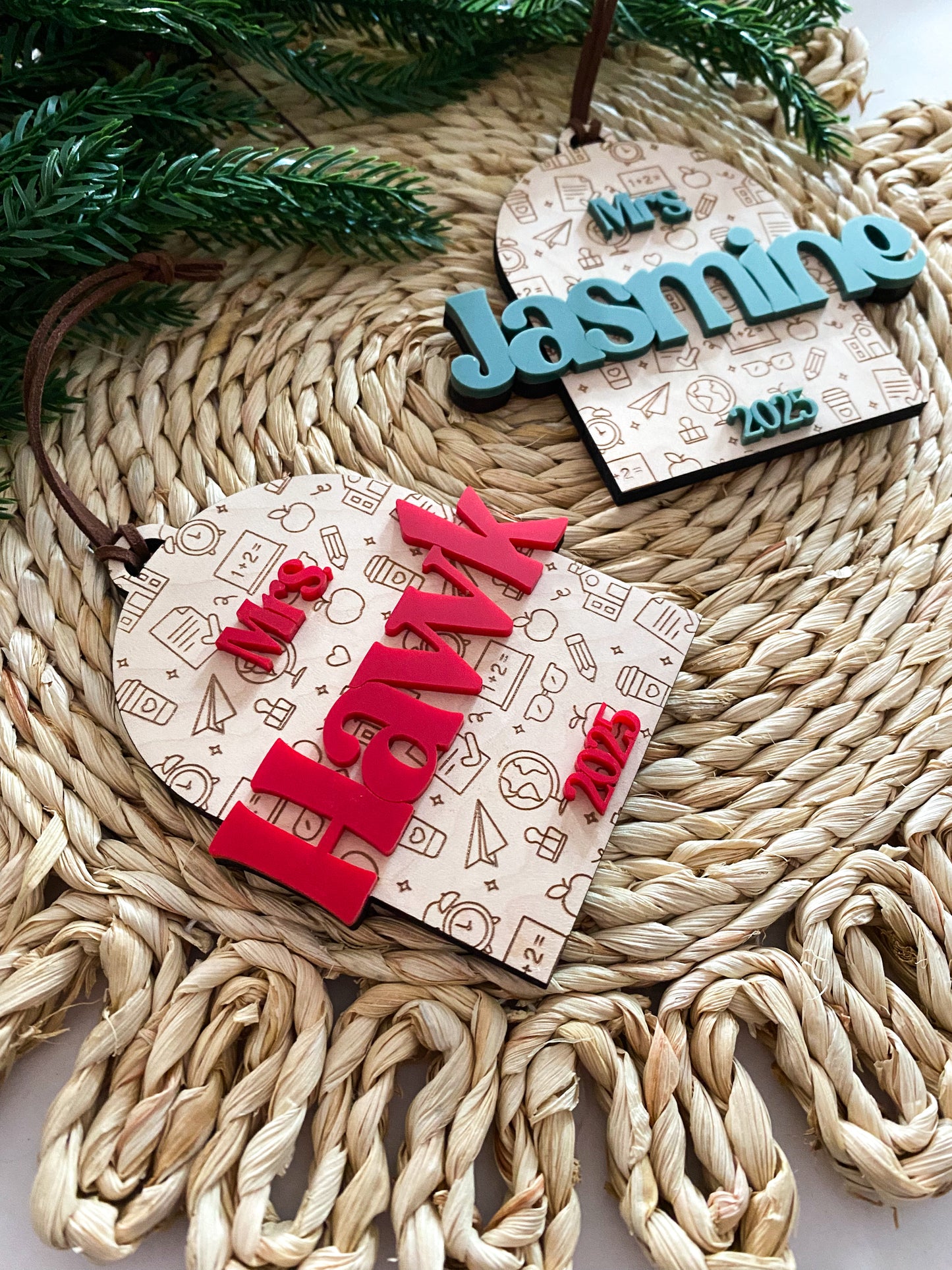Personalized Teacher Ornament
