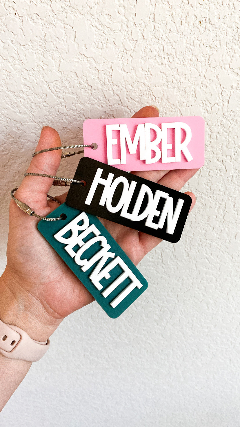 Acrylic Name Keychain Rectangle