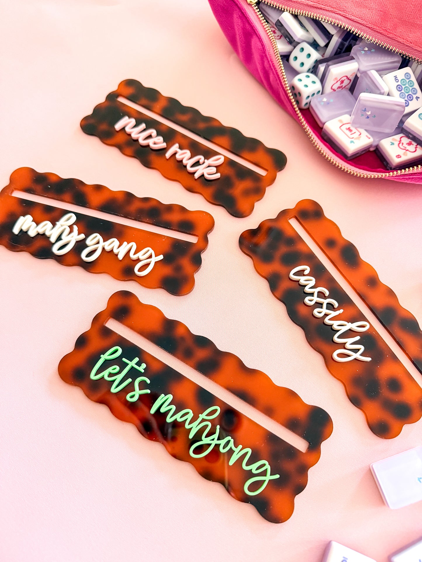 Personalized Tortoise Shell Mahjong Line Finder