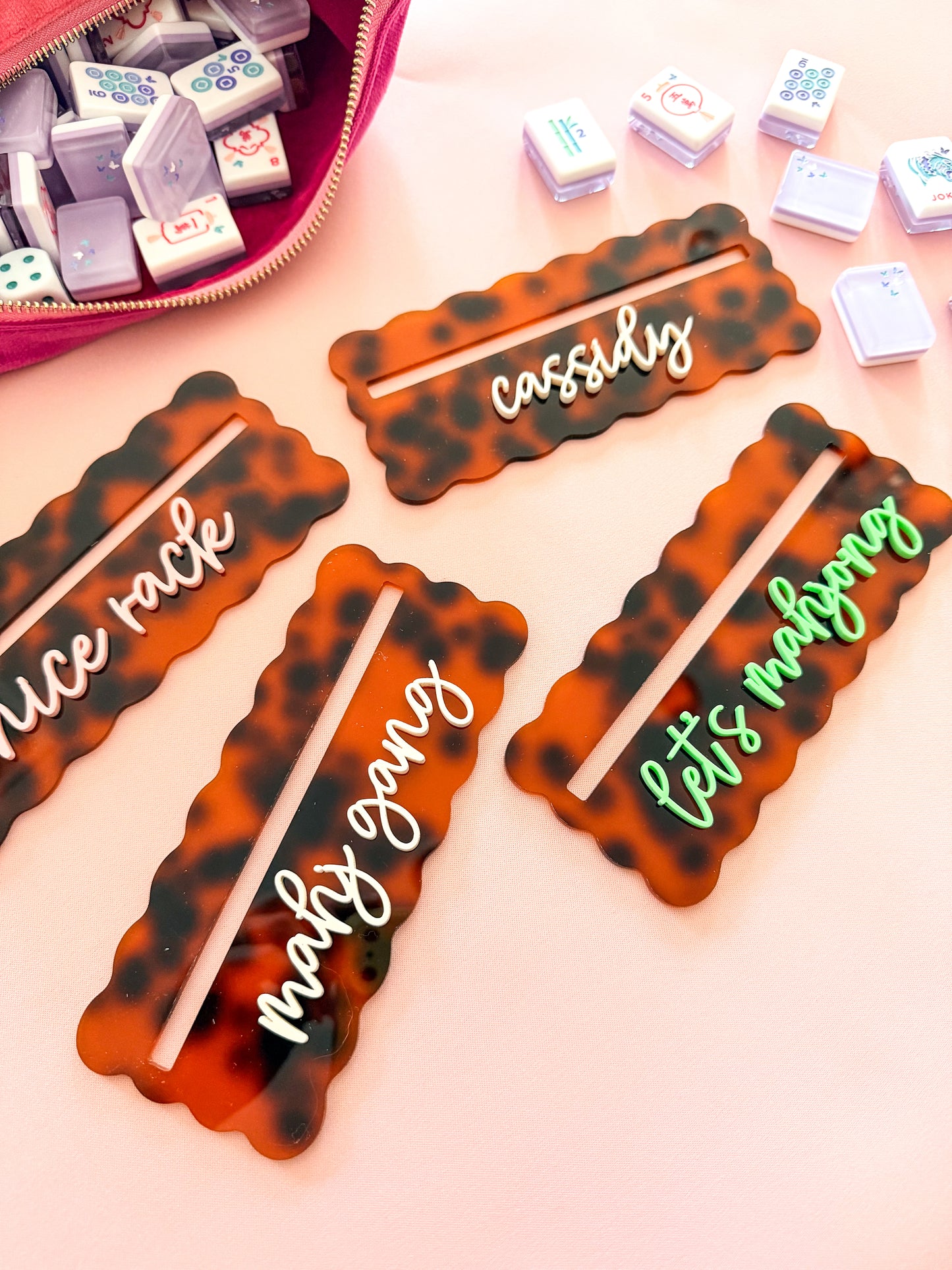 Personalized Tortoise Shell Mahjong Line Finder