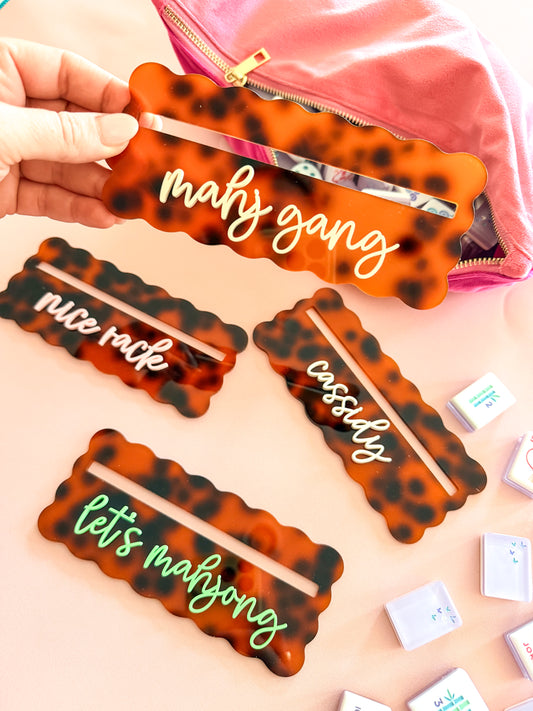 Personalized Tortoise Shell Mahjong Line Finder