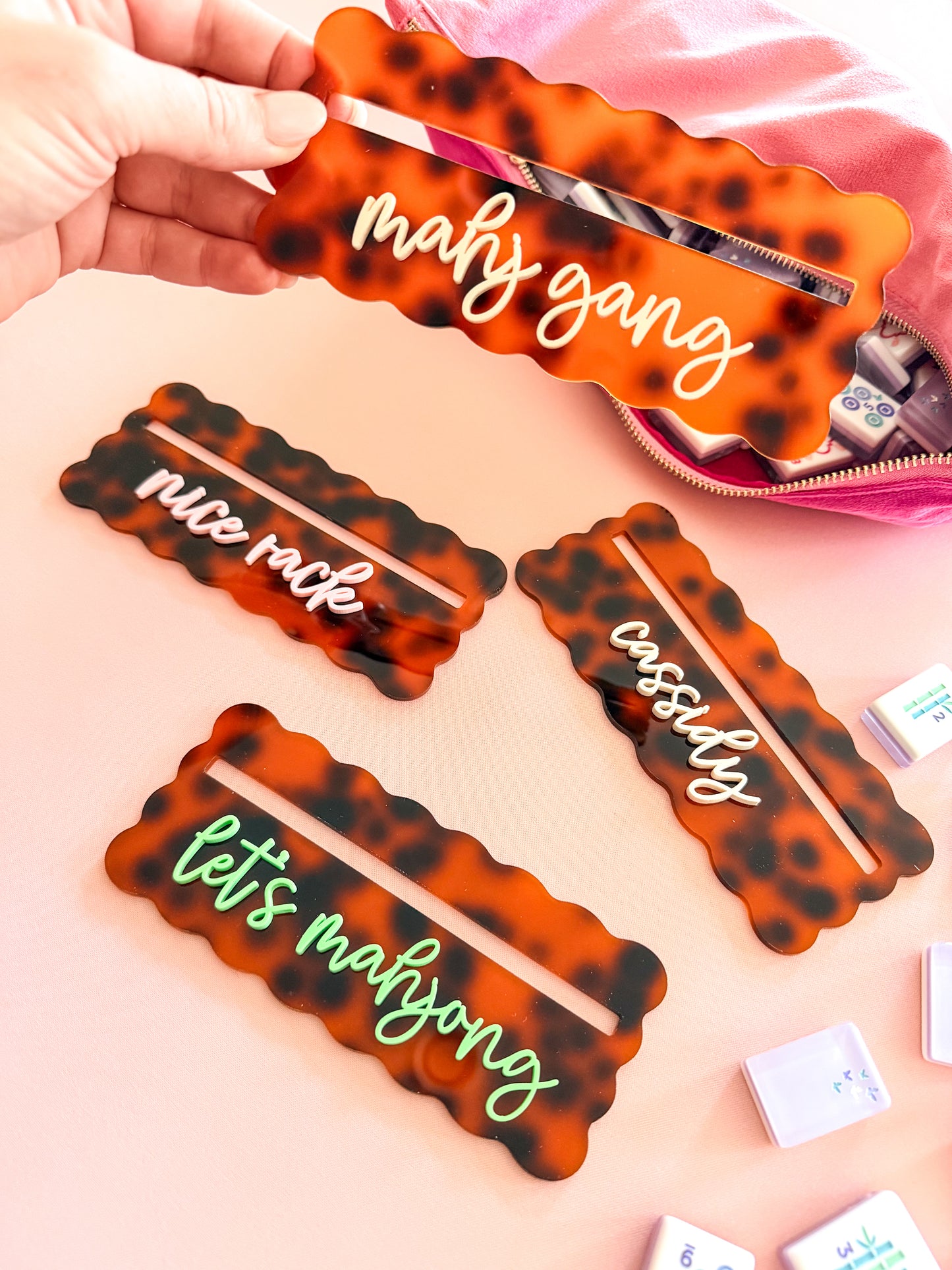 Personalized Tortoise Shell Mahjong Line Finder