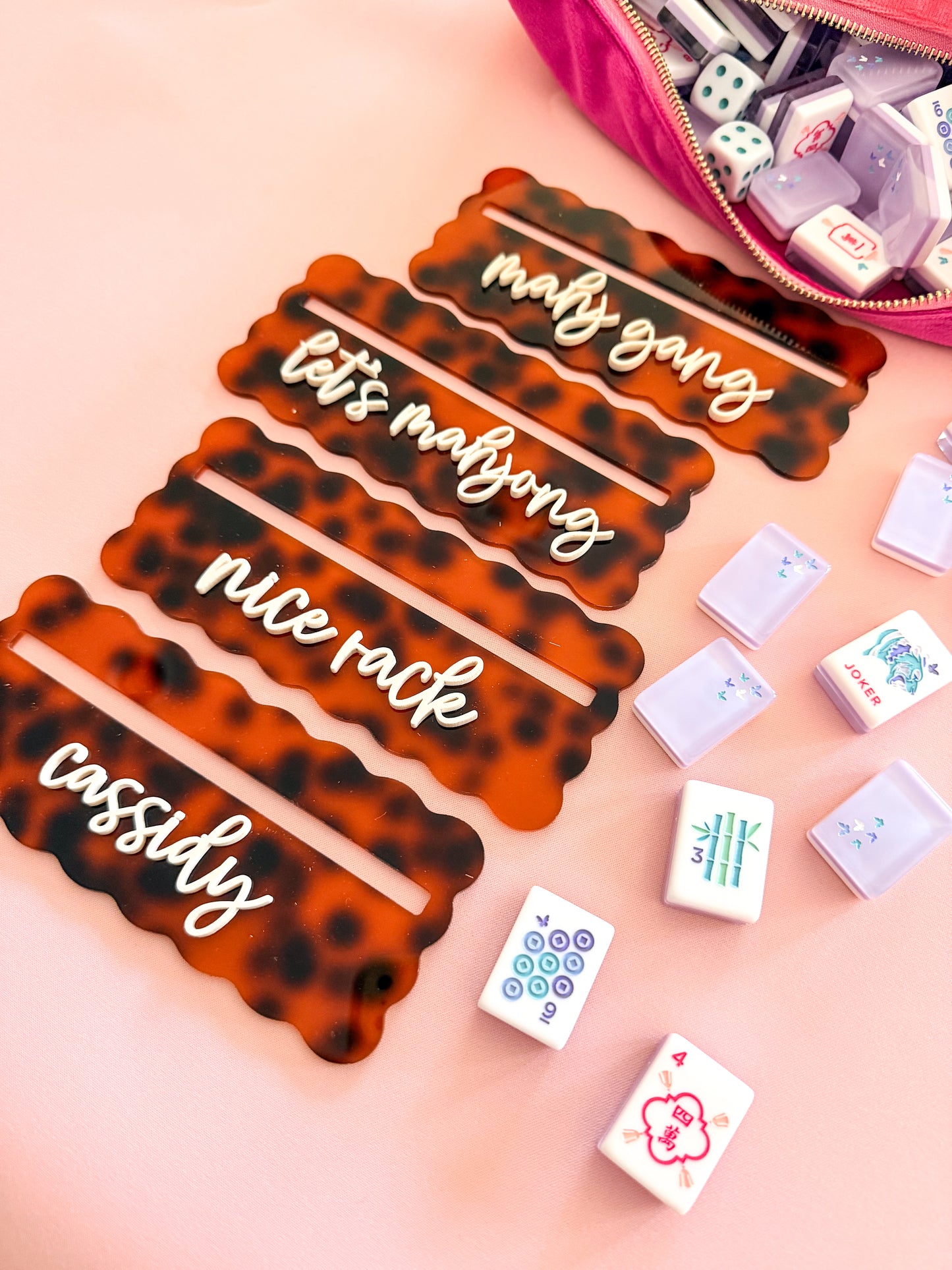 Personalized Tortoise Shell Mahjong Line Finder