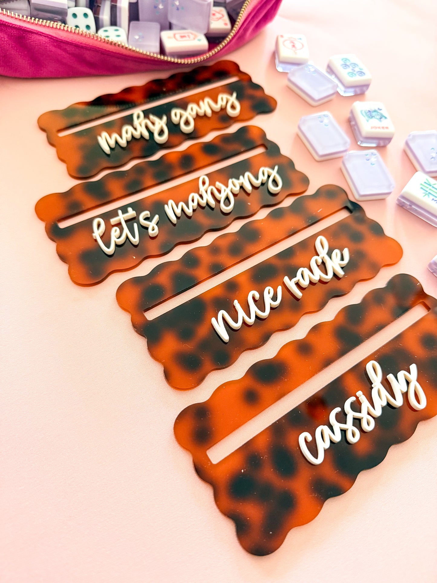 Personalized Tortoise Shell Mahjong Line Finder