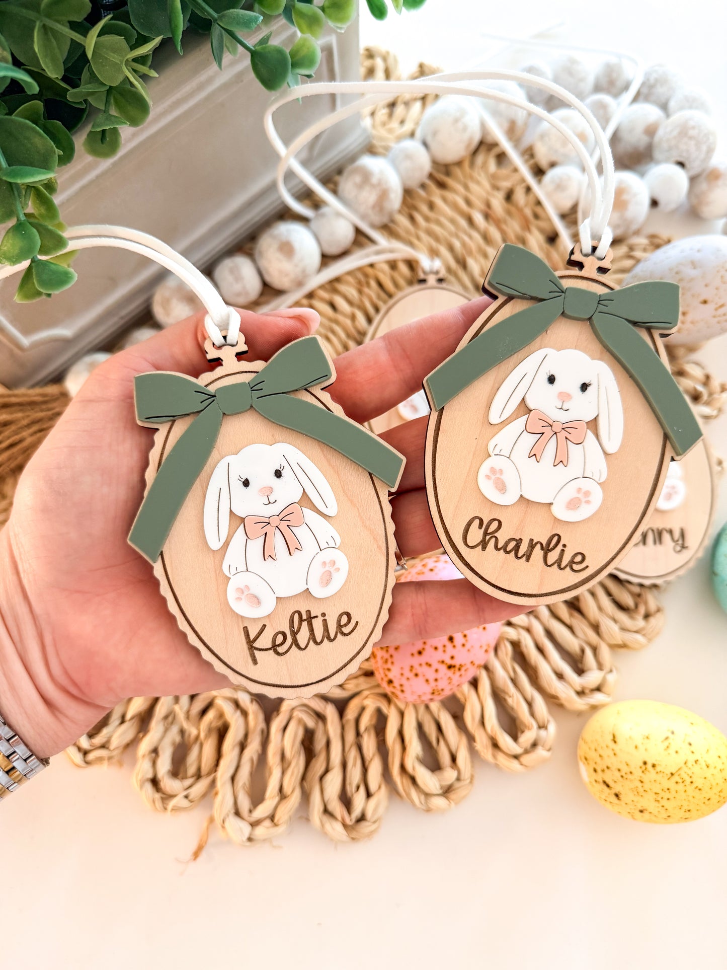 Vintage Bunny Easter Tag