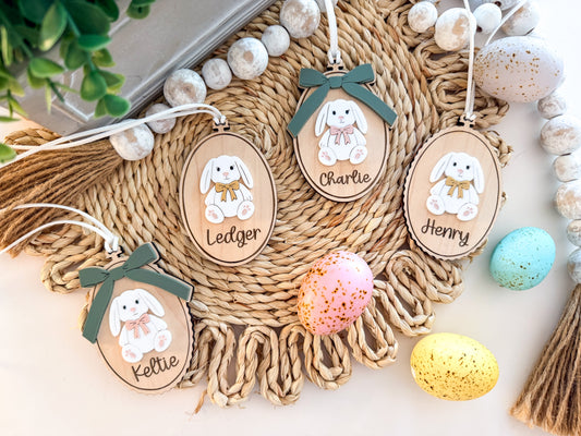 Vintage Bunny Easter Tag
