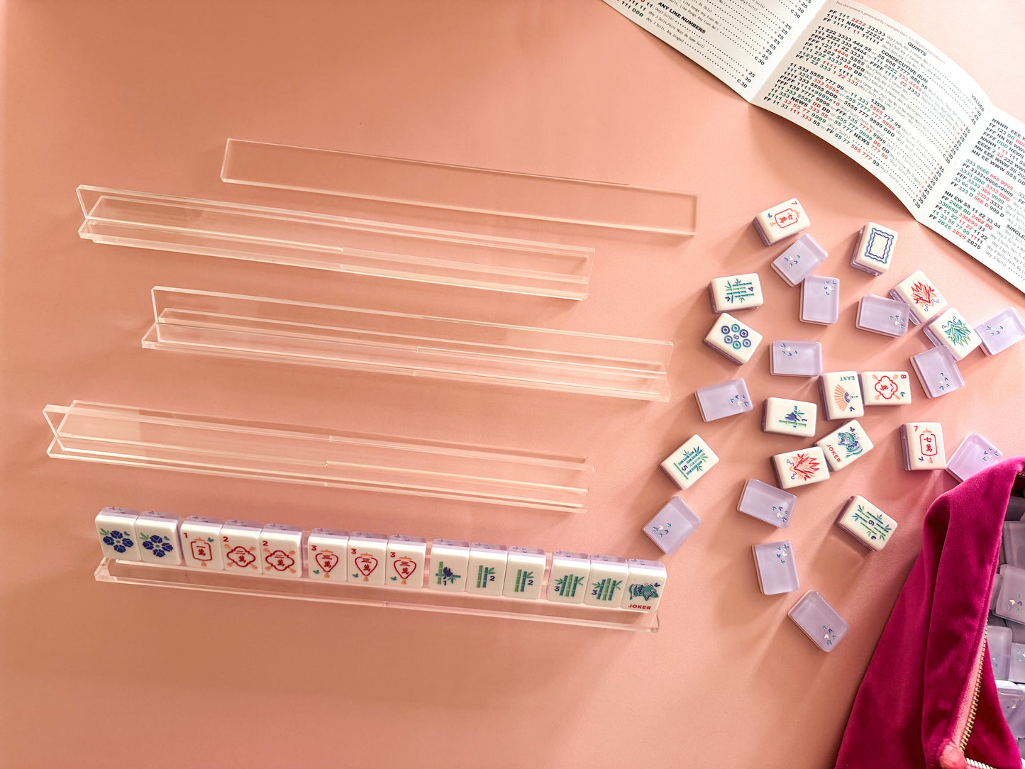 Mahjong Travel Rack Set