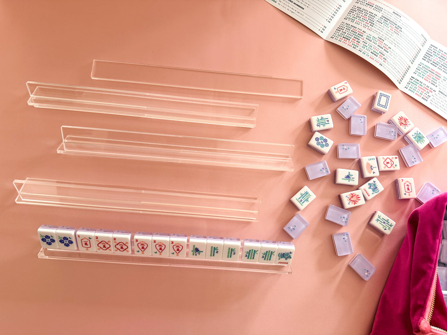 Mahjong Travel Rack Set