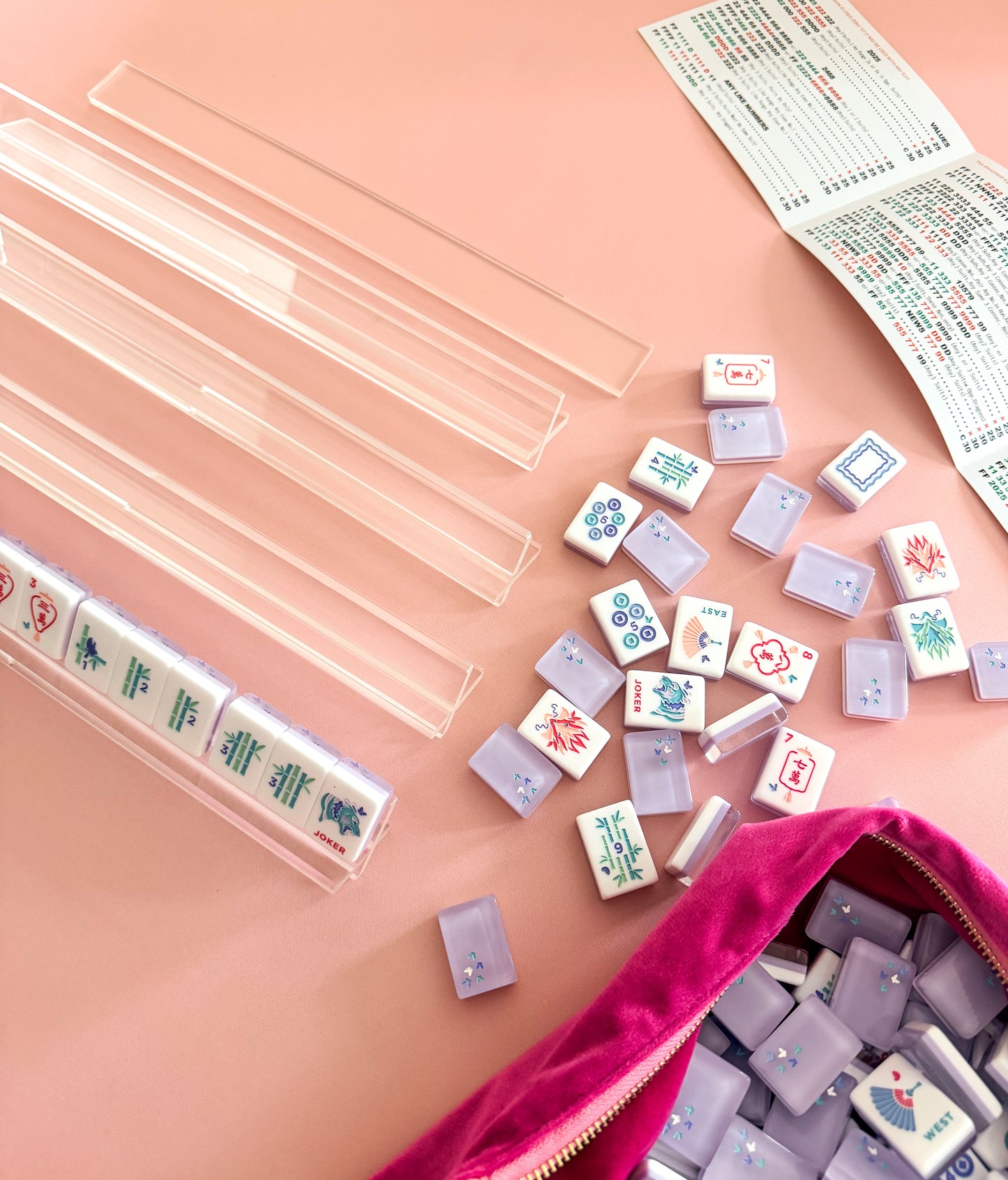 Mahjong Travel Rack Set