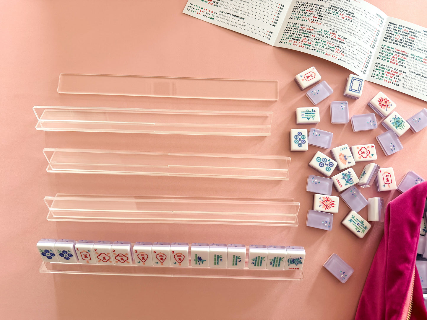 Mahjong Travel Rack Set