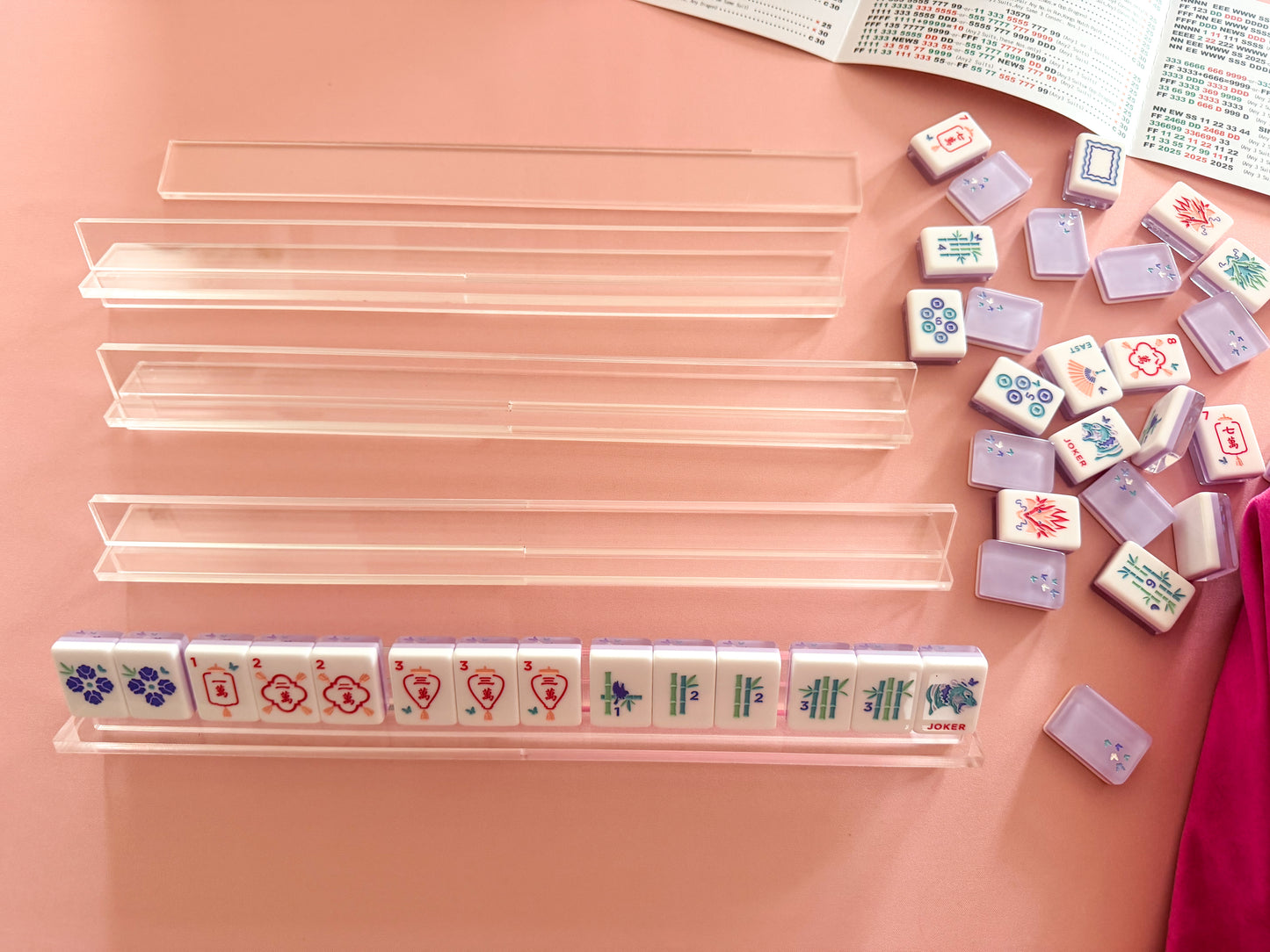 Mahjong Travel Rack Set