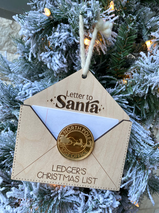 Christmas Santa Letter Ornament