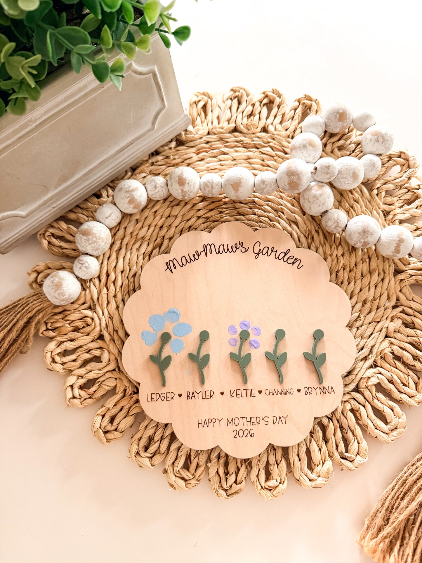 DIY Flower Fingerprint Sign