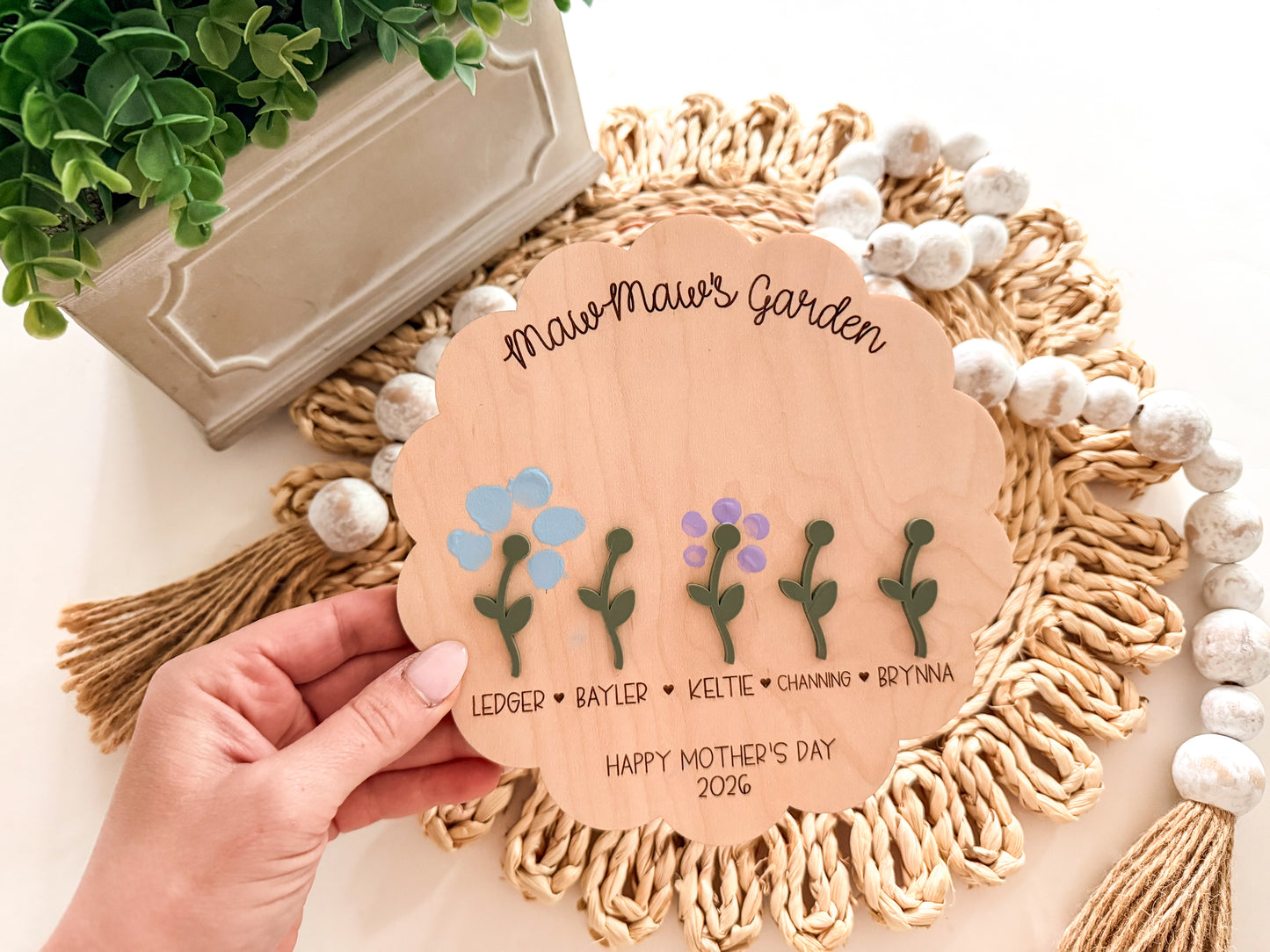 DIY Flower Fingerprint Sign