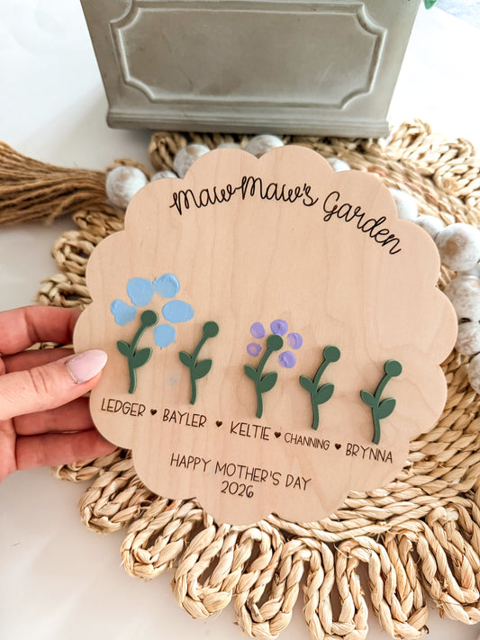DIY Flower Fingerprint Sign