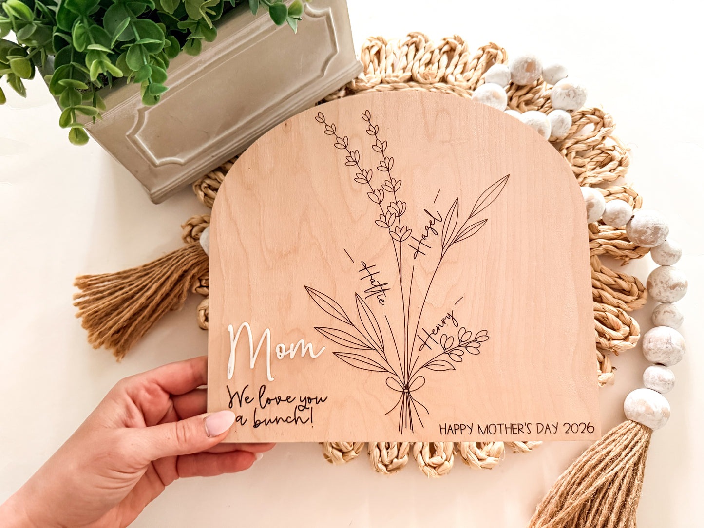 DIY Floral Handprint or Fingerprint Sign
