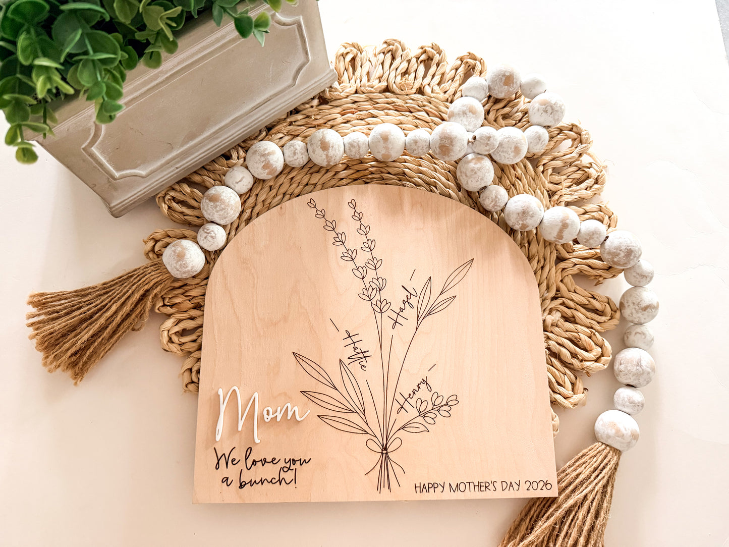 DIY Floral Handprint or Fingerprint Sign
