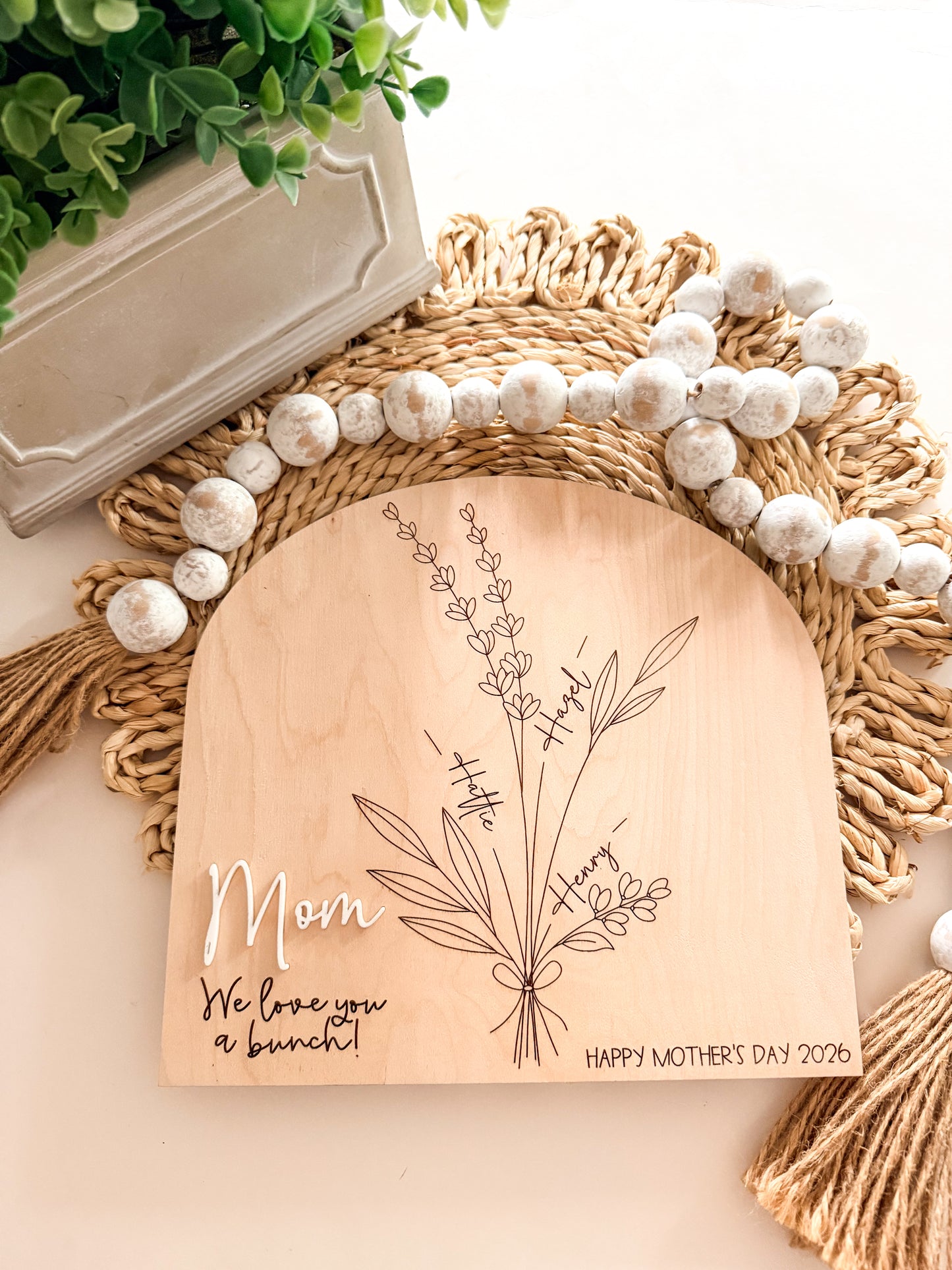 DIY Floral Handprint or Fingerprint Sign