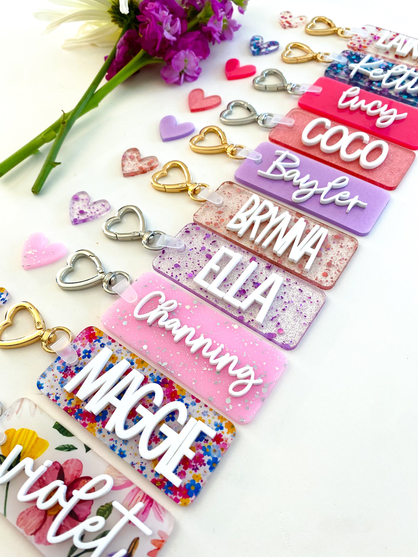 Colorful Acrylic Name Keychain