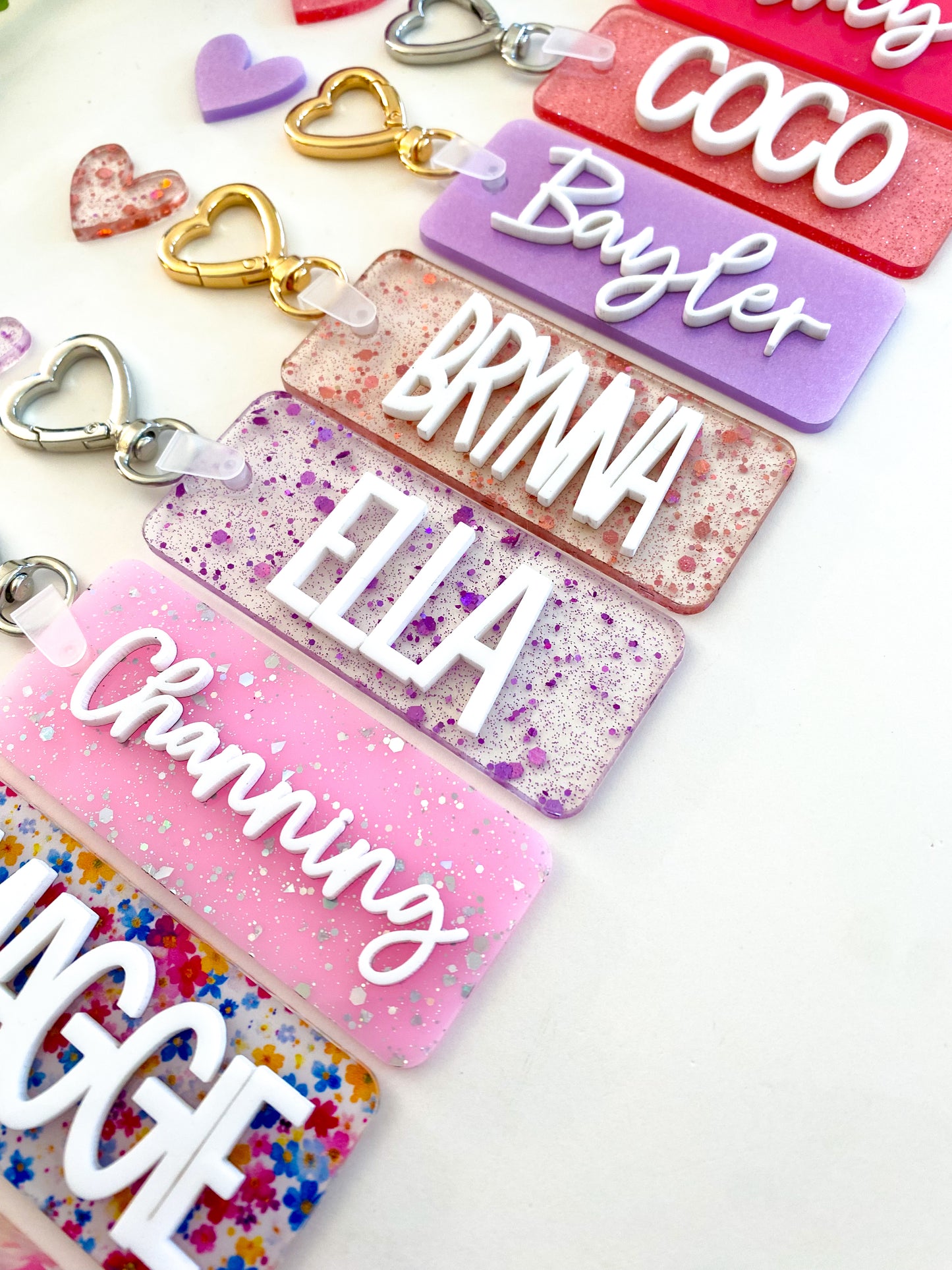Colorful Acrylic Name Keychain