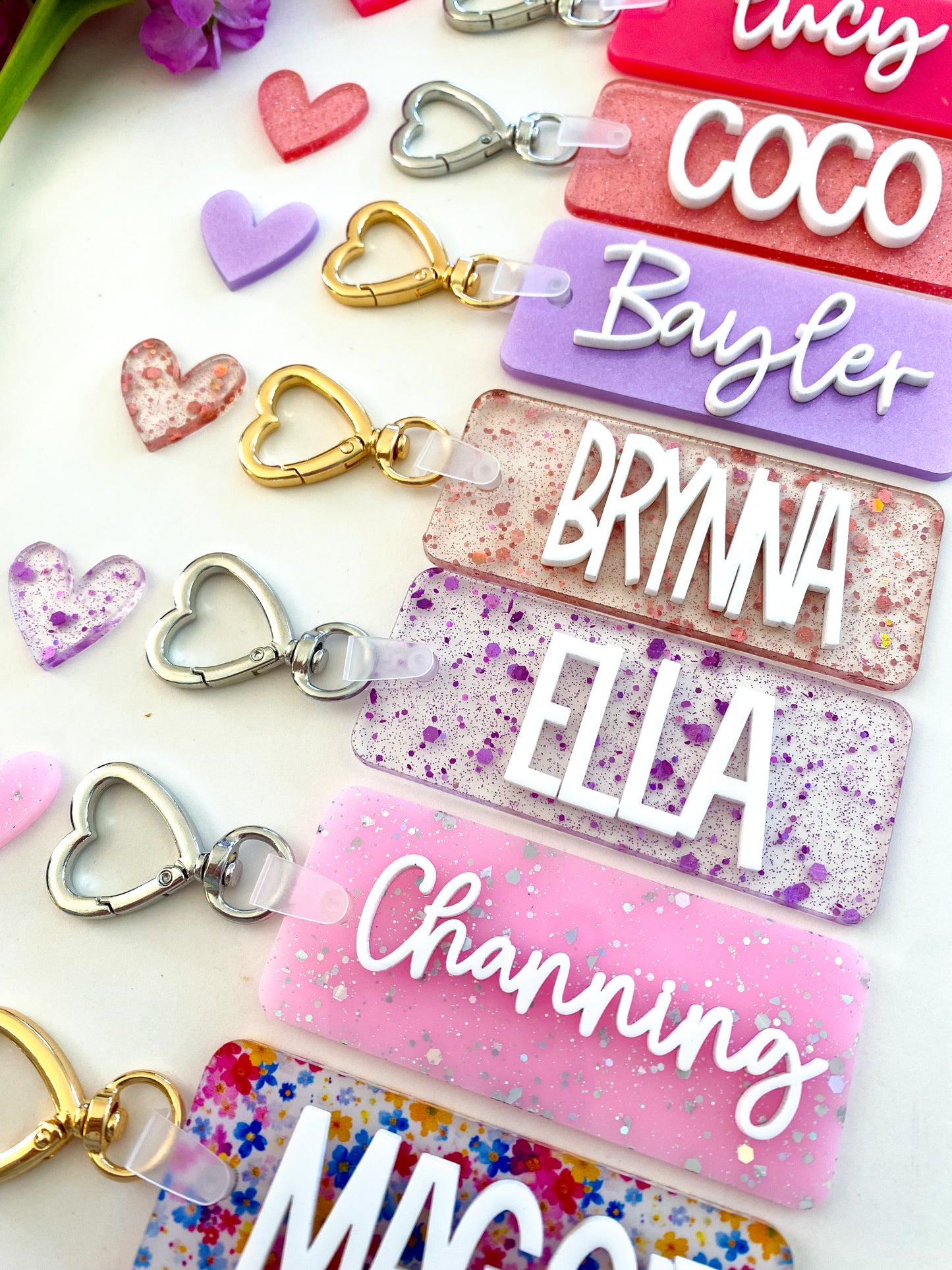 Colorful Acrylic Name Keychain