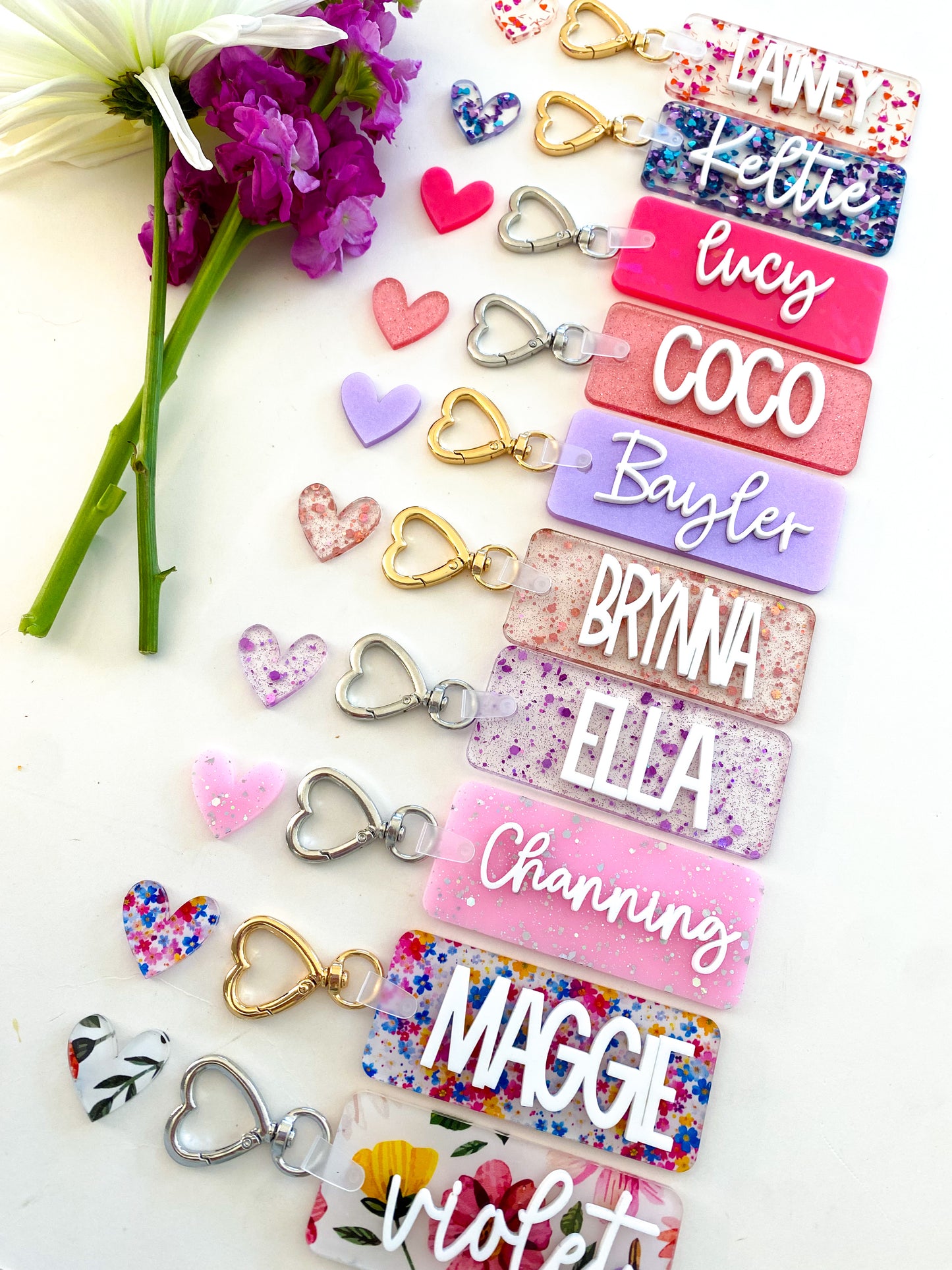 Colorful Acrylic Name Keychain