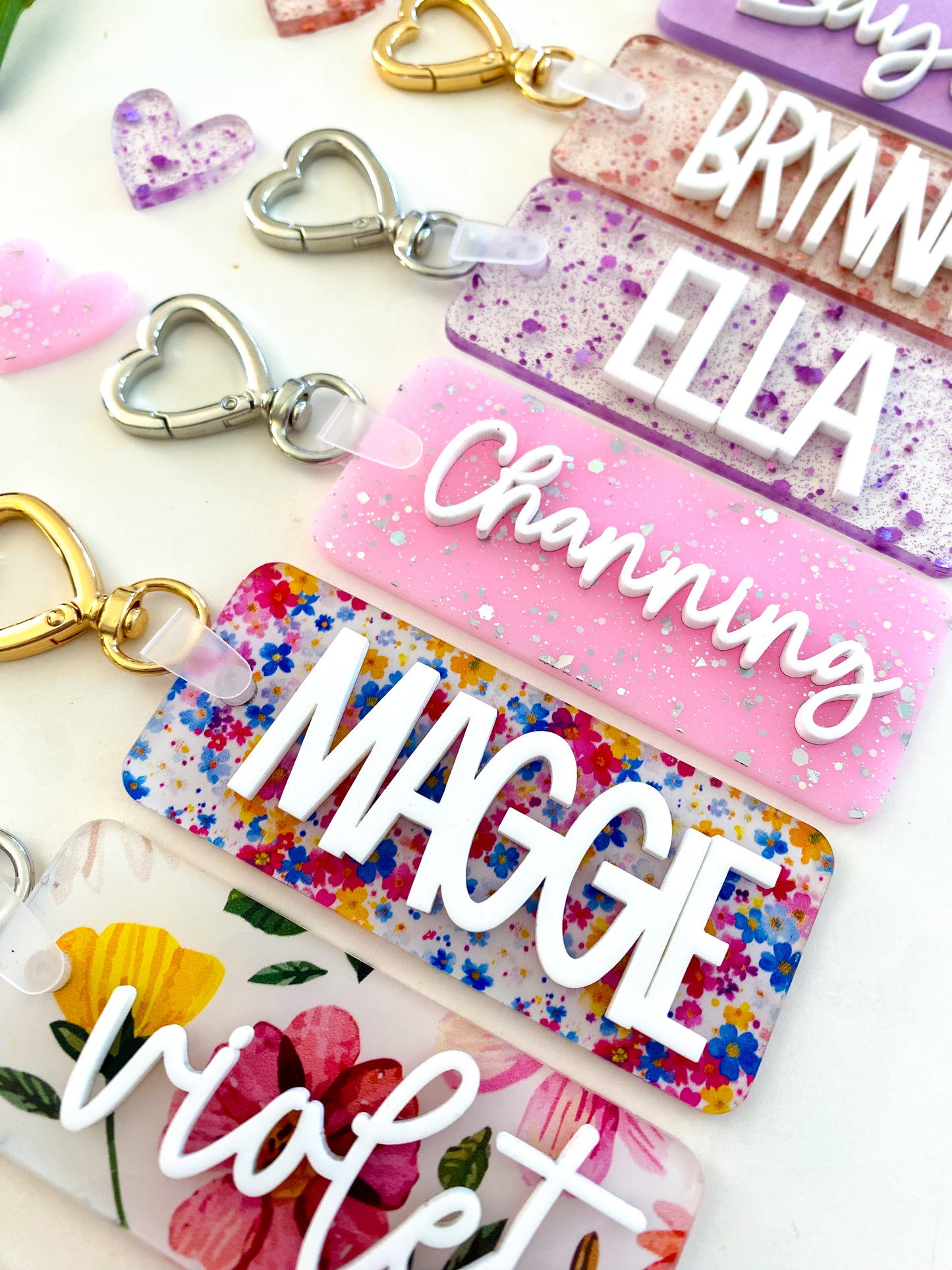 Colorful Acrylic Name Keychain