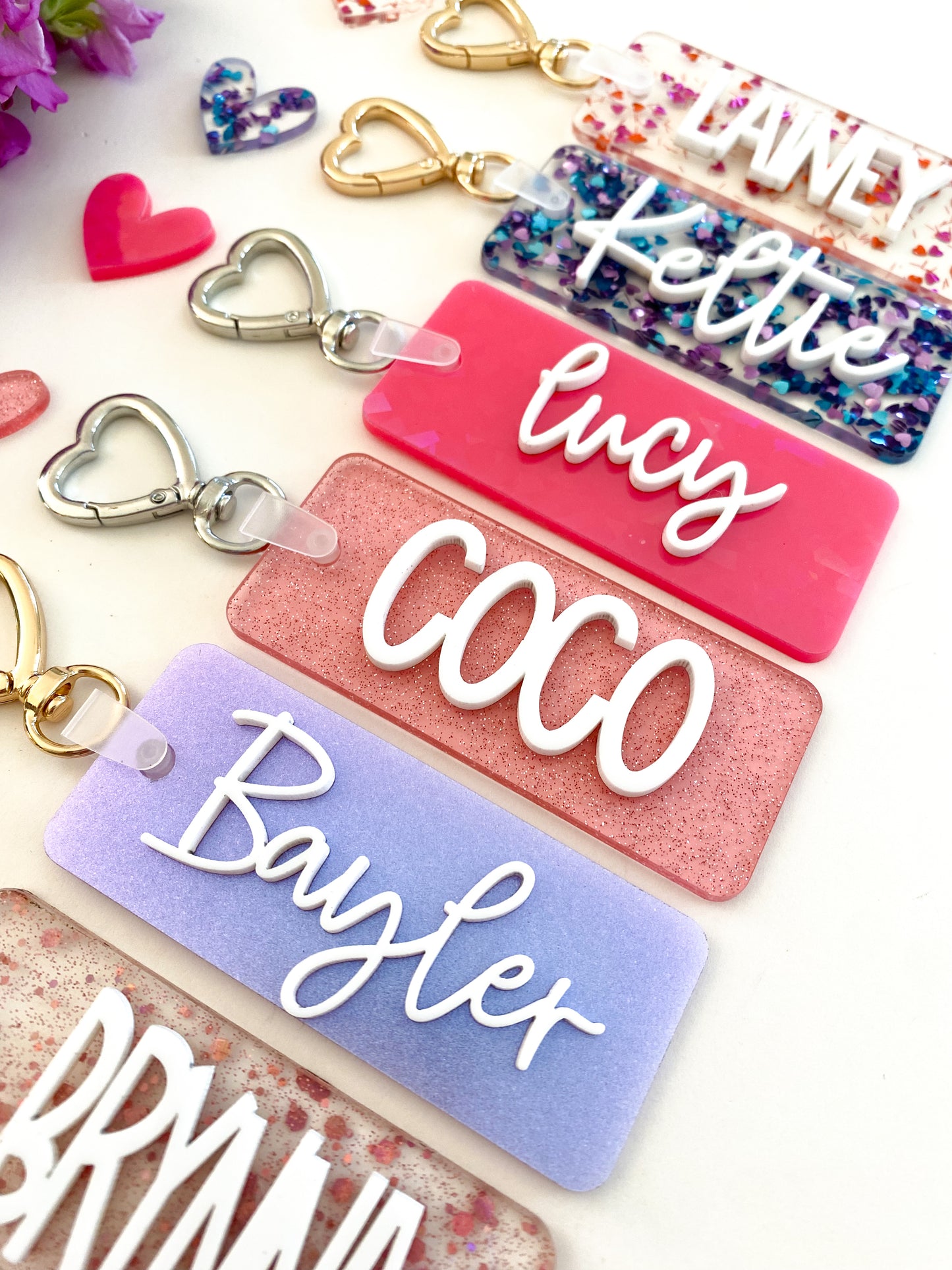Colorful Acrylic Name Keychain