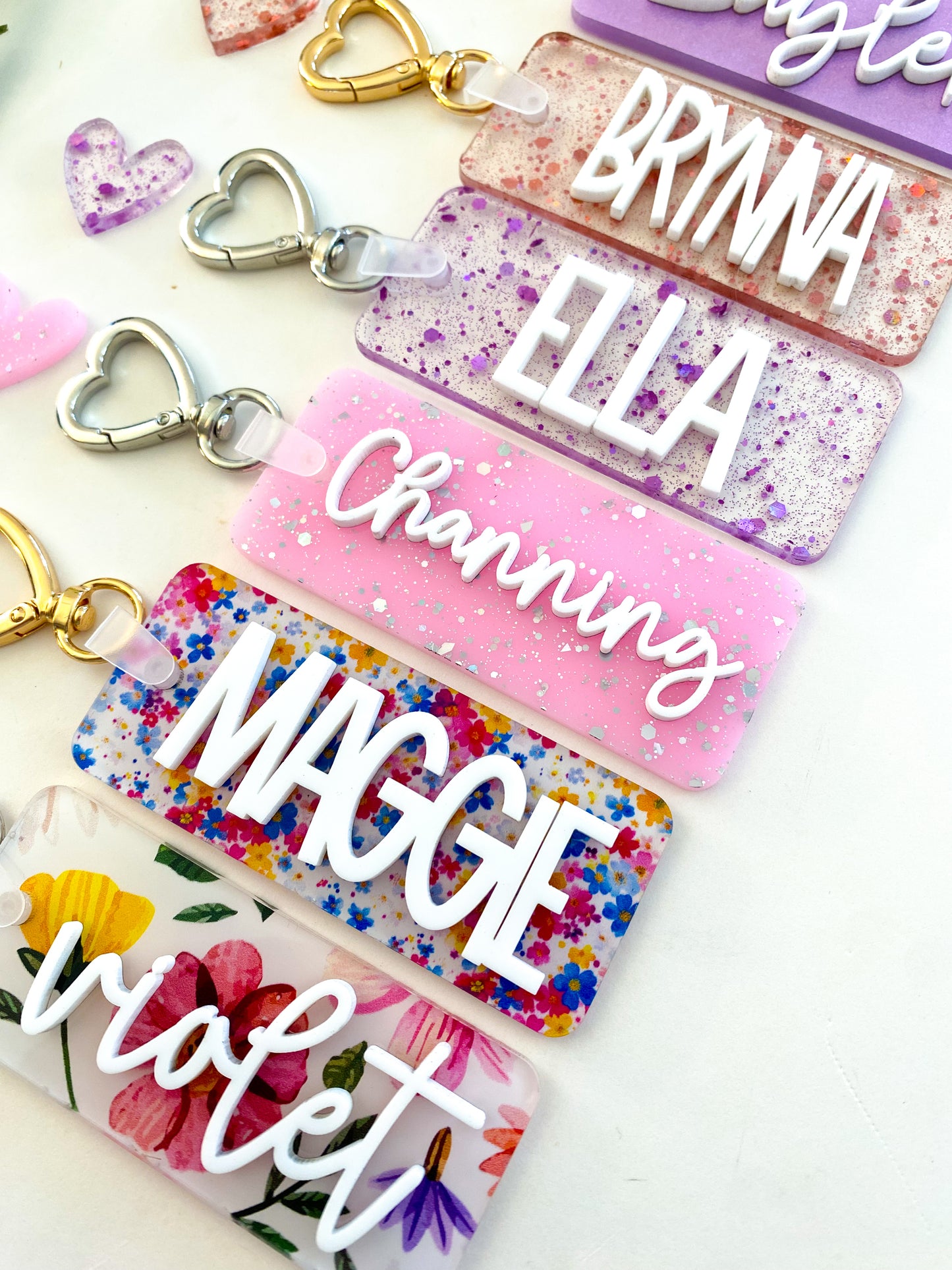 Colorful Acrylic Name Keychain