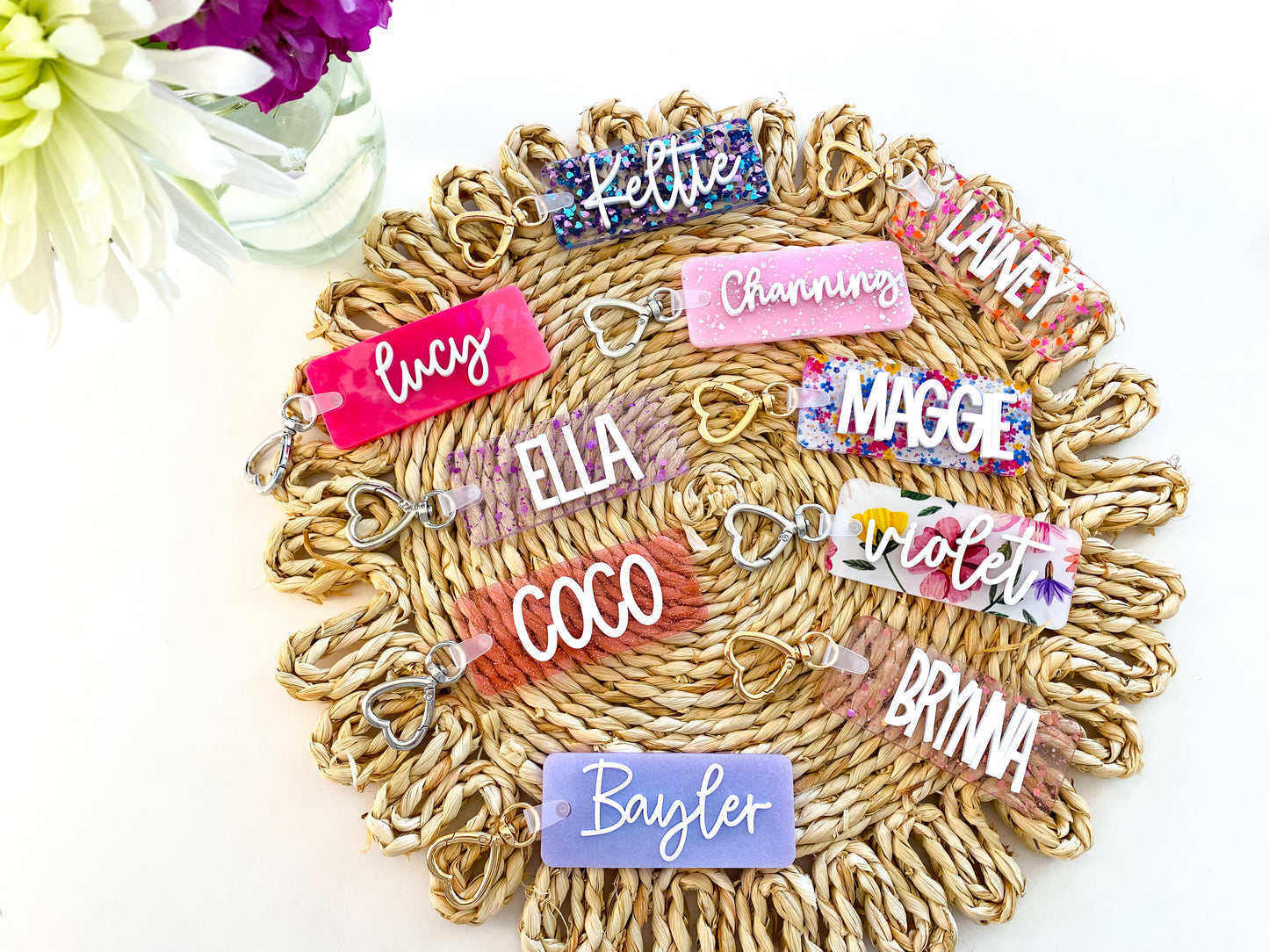 Colorful Acrylic Name Keychain