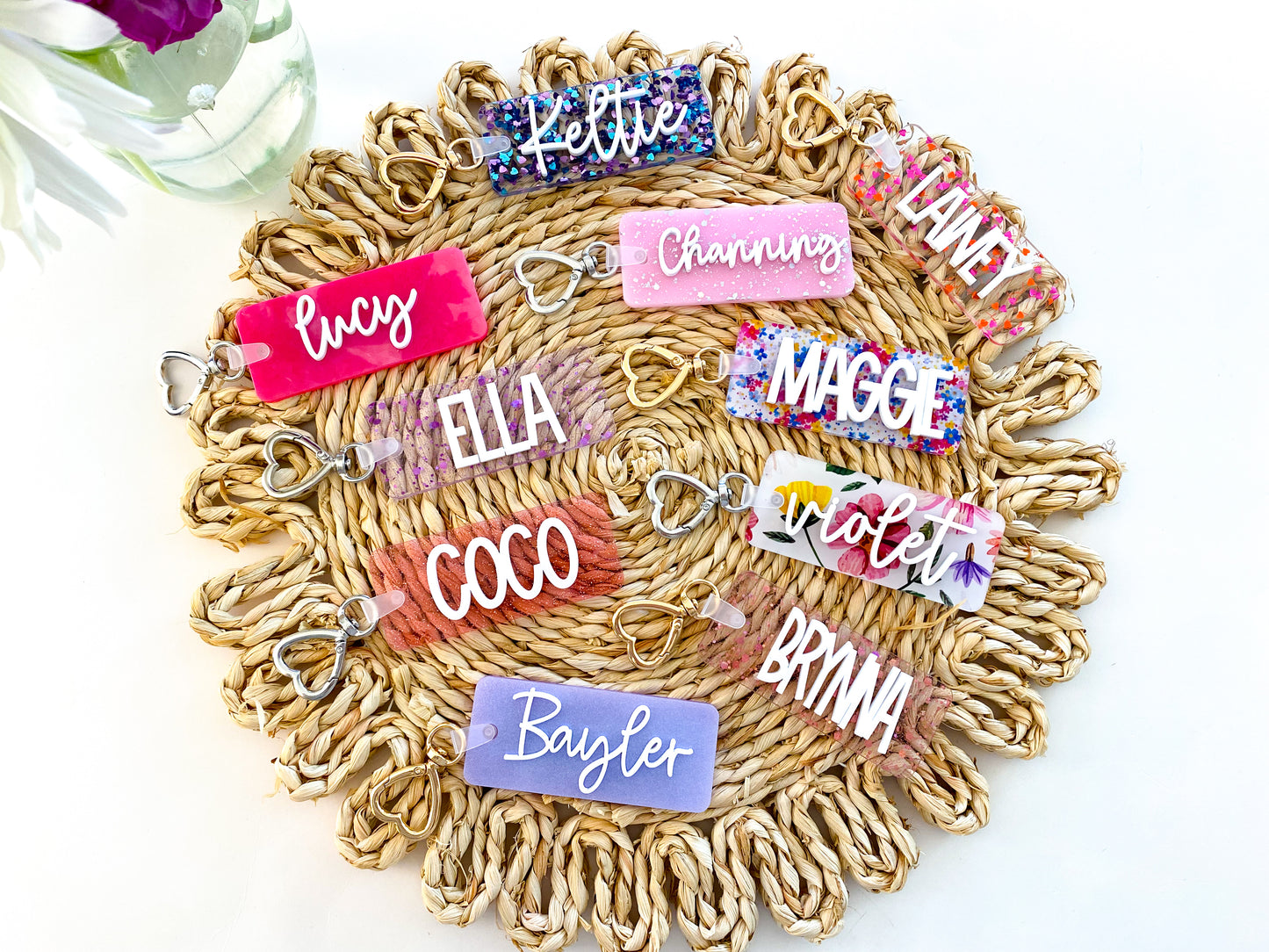 Colorful Acrylic Name Keychain