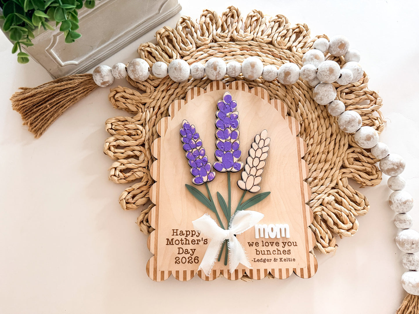 DIY Lavender Fingerprint Sign