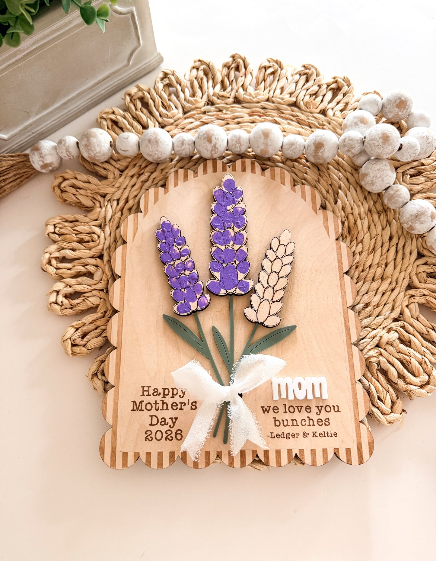 DIY Lavender Fingerprint Sign