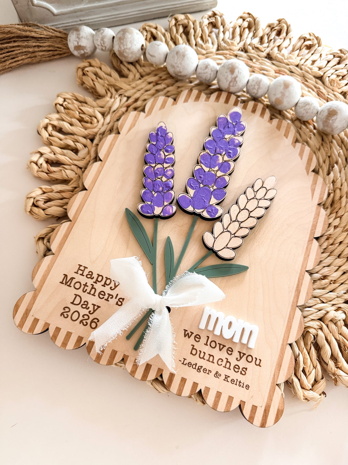DIY Lavender Fingerprint Sign