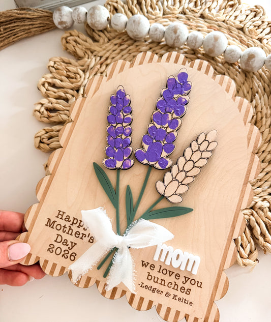 DIY Lavender Fingerprint Sign