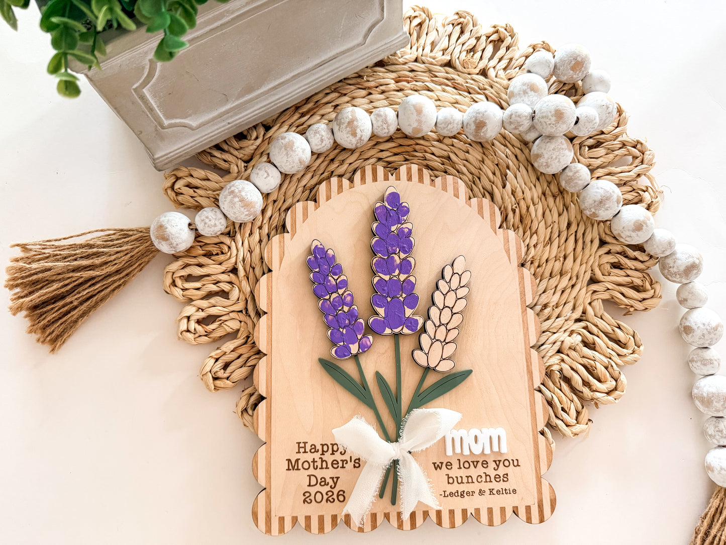 DIY Lavender Fingerprint Sign
