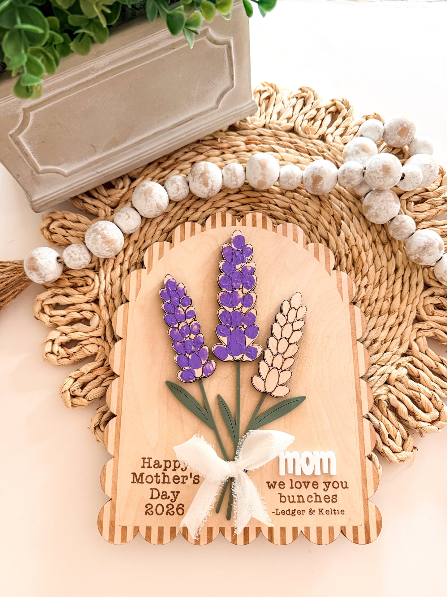 DIY Lavender Fingerprint Sign